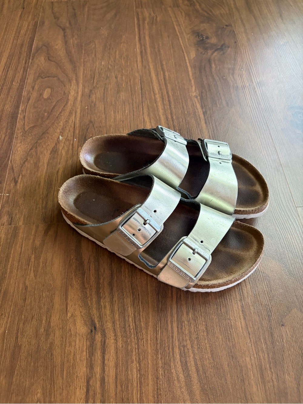 Silver Metallic Birkenstocks - Picture 2 of 5